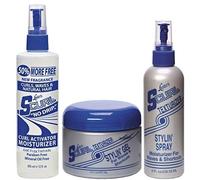 Luster's S Curl Activator 355ml, Luster's S Curl Texturizer Styling Gel 10.5oz & Styling Spray 236ml (Set of 3)