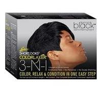LUSTER'S SHORTLOOKS COLOR RELAXER 3 IN 1 DIAMOND BLACK SEMI-PERMANENT