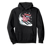 lustig Apres-Ski Berge Spruch Pistensau Party Snowboard Crew Pullover Hoodie