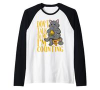 Lustige Katze häkeln Sprich Nicht mit mir, ich zähle Raglan Baseball Tee