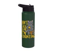 Lustige Katze häkeln Sprich Nicht mit mir, ich zähle Stainless Steel Insulated Water Bottle