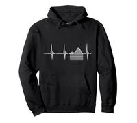 Lustige Vergnügungspark Theme Park Roller Coaster Heartbeat ECG Pulse Theme Park Pullover Hoodie