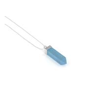 LUSTRE AND LIGHT - 20x5mm Natural Gemstone Pendant Necklace Square Shape Women Birthstone Jewelry Gift for Her Birthday Anniversary Graduation (Set of