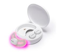 LUSTRE® GoGlow Anti-Ageing Under-Eye LED Patches | Brightening & Depuffing | Red + Blue Light Therapy Device (415nm/630nm) | 3-Minute Express Treatment | Rechargeable Travel Case