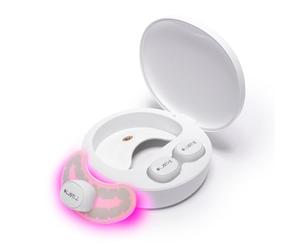 LUSTRE® GoGlow Anti-Ageing Under-Eye LED Patches | Brightening & Depuffing | Red + Blue Light Therapy Device (415nm/630nm) | 3-Minute Express Treatment | Rechargeable Travel Case