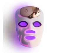 LUSTRE Renew Pro LED Face Mask, Wireless Flexible Silicone, 10 Min Red Blue Near-Infrared Light Therapy, Smart App Control, White