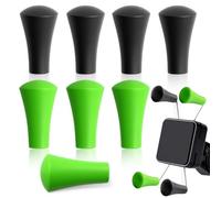 LUSTRIB 8 Pack Rubber Cap Silicone Tips Replacement Parts for RAM X-Grip Mount, Compatible with Motorcycle Bike Automotive Phone Holder, Universal Clamp Arm Base Bracket, 4 Black 4 Green