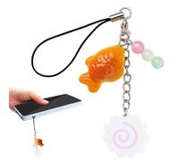 LUSTRIB Fish Phone Charm, Cute Taiyaki and Narutomaki Shape Cell Phone Charms Strap, Kawaii Japanese Style Resin Camera Charm Strap for Phone Case Backpack Purse Accessories