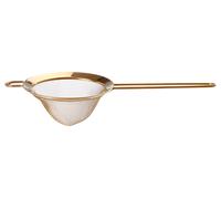 Lustrous Large Gold Finish Sieve,Gold-Tinted Strainer With Inclined Grip,Kitchen Sieve with Sloped Hold Premier Housewares Gold One Size