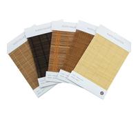 LUSTROWIN Custom Bamboo Shades Cordless Bamboo Roman Shades for Windows and Doors Natural Woven Sample Swatch Kit, 5 Colors