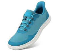 LUSWIN Men's Wide Toe Barefoot Walking Shoes Minimalist Lightweight and Comfortable Casual Shoes Zero Drop Breathable Fitness Sneakers,Lake Blue 41
