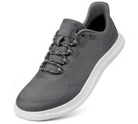 LUSWIN Men's Wide Toe Barefoot Walking Shoes Minimalist Lightweight and Comfortable Casual Shoes Zero Drop Breathable Fitness Sneakers,Grey 46A