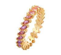 LUTAKU Dainty Marquise Zircon Ring for Daily & Social Elegance for Women (Purplish red)