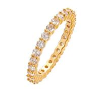 LUTAKU Stackable Eternity Ring with Multi - Gem Zircon - Symbol of Endless Love for women for gifts (White)