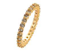 LUTAKU Stackable Eternity Ring with Multi - Gem Zircon - Symbol of Endless Love for women for gifts (Yellow)