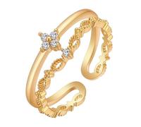 LUTAKU Women's Tarnish - resistant Kate Royal Princess - style Stacking Ring, Cute and Delicate Gift Ring for Women