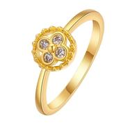 LUTAKU Women's Vintage - style Clover Gemstone Ring, Exquisite Jewelry with Profound Meaning for Women