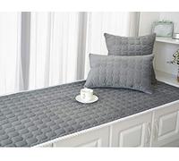 Lutanky Elegant Bay Window Seat Cushion Windowsill Pad Simple Velvet Tatami Mats Couch Slipcover Non-Slip Sofa Protector Cover Soft Floor Mats (grey 2, 70x150cm(27x59inch))