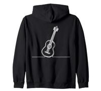 Lute Line Art Musicians Zip Hoodie