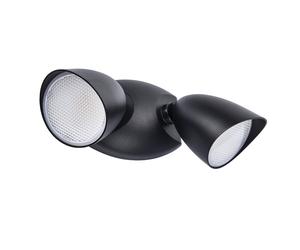 LUTEC 1800Lumen 20Watt Dual-Head Floodlight Outdoor, Full Metal Design, Waterproof Exterior Security Wall Light 4000K for patio, Garden, Yard-Black