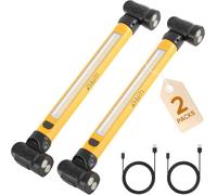 LUTEC 3000LM LED Work Light, 5200mAh Rechargeable Magnetic Under Hood Work Light Bar with Hooks, Cordless Portable Mechanic Light for Car Repairing/Inspection/Garage/Emergency-Yellow 2 Pack