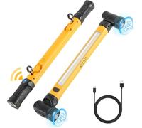 LUTEC 3000LM LED Work Light, 5400mAh Rechargeable Magnetic Under Hood Work Light Bar with Hooks, Cordless Portable Mechanic Light for Car Repairing/Inspection/Garage/Emergency-Yellow