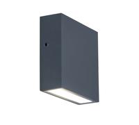 Lutec 5104001118 GEMINI XF 7.4W IP54 LED Outdoor Wall Light 4000K - Dark Grey