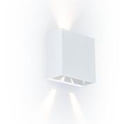 Lutec 5104003032 GEMINI BEAMS 10W IP54 LED Outdoor Adjustable Wall Light 3000K - White