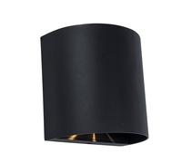 Lutec 5104006012 GEMINI BEAMS 10W IP54 LED Outdoor Up/Down Wall Light 3000K - Matt Black