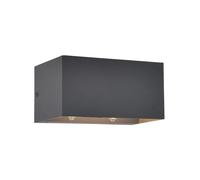 Lutec 5117101118 GEMINI 10.5W IP54 LED Wall Light with PIR 3000K - Dark Grey