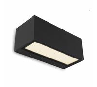 Lutec 5189112012 GEMINI 15W IP54 LED Outdoor Up/Down Wall Light 3000K - Matt Black