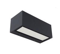 Lutec 5189112118 GEMINI 15W IP54 LED Outdoor Wall Light 3000K - Dark Grey