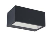 Lutec Gemini Small Warm White LED Outdoor Up & Down Wall Light - Dark Grey