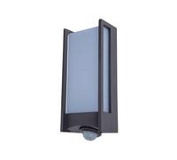 Lutec IP54 Qubo PIR Integrated LED Wall Light - Grey