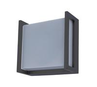 Lutec 5195401118 QUBO 7.8W IP54 LED Outdoor Wall Light 3000K - Dark Grey
