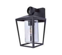 Lutec West Outdoor Lantern Wall Light - Black
