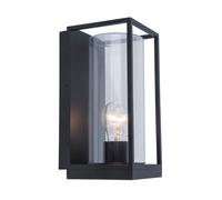 Lutec 5288803012 FLAIR IP44 E27 Outdoor Wall Light - Matt Black (Lamp Not Included)