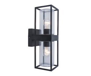 Lutec 5288804012 FLAIR IP44 E27 Outdoor Up/Down Wall Light - Matt Black (Lamp Not Included)