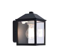 Lutec 5290603012 SPIRE IP44 E27 Outdoor Wall Light - Matt Black (Lamp Not Included)