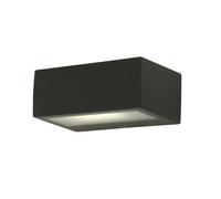 Lutec 5602734118 GEMINI IP54 E27 Outdoor Wall Light - Dark Grey (Lamp Not Included)