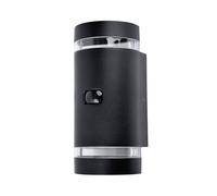 Lutec 5604014012 FOCUS IP44 GU10 Outdoor Up/Down Wall Light with PIR - Matt Black (Lamp Not Included)