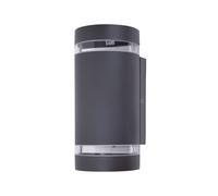 Lutec 5604023118 FOCUS IP44 GU10 Outdoor Up/Down Wall Light with Photocell - Anthracite Grey (Lamp Not Included)