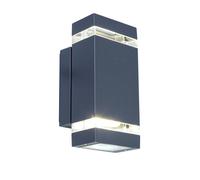 Lutec 5605013118 FOCUS 8.3W IP44 LED Outdoor Up/Down Wall Light 4000K - Dark Grey