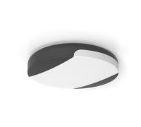 Lutec 6303401118 SWEEP 23.5W IP54 LED Wall or Ceiling Light 3000K/4000K - Dark Grey