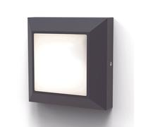 Lutec 6402101118 HELENA 4.5W IP54 LED Surface Mounted Square Brick Light 4000K - Dark Grey
