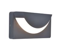 Lutec 6402801118 LUPS 14W IP54 LED Surface Mounted Brick Light 3000K - Dark Grey