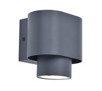 Lutec 6604001118 CYPRES IP44 GU10 Outdoor Down Wall Light c/w Adjustable Head - Anthracite Grey (Lamp Not Included)