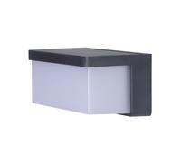 Lutec 6912401345 ZELNA 9W IP44 LED Solar Hybrid Outdoor Wall Light 3000K - Dark Grey
