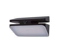 Lutec 6919501330 AERO 8.6W IP54 LED Solar Outdoor Wall Light with PIR 4000K - Matt Black