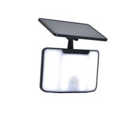 Lutec 6922201330 KOMBO 6W IP44 LED Solar Outdoor Wall Light with PIR 5000K - Black